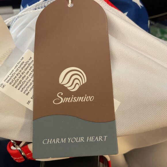 Smismivo Strapless Tummy Control US Flag Swimsuit L - Picture 5 of 7